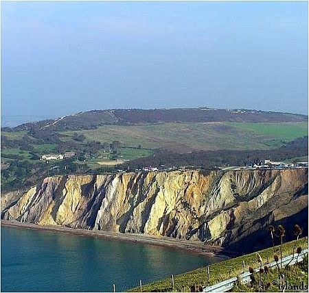 Alum Bay met krijtrotsen Alum Bay met krijtrotsen